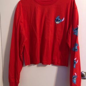 Womens Stitch midriff tee shirt.